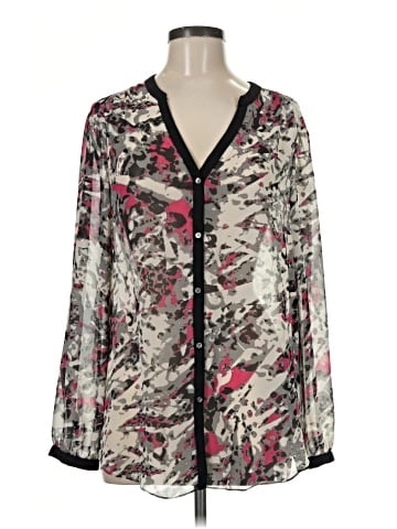 DKNYC Long Sleeve Blouse (view 1)