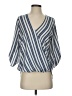 West Kei 100% Polyester Blue 3/4 Sleeve Blouse Size S - photo 1