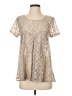 Akemi + Kin Silver Short Sleeve Blouse Size S - photo 1