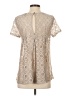 Akemi + Kin Silver Short Sleeve Blouse Size S - photo 2