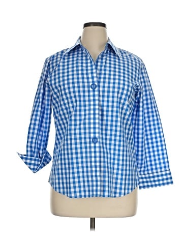 Foxcroft 3/4 Sleeve Button-Down Shirt (view 1)