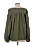 Ann Taylor 100% Polyester Green Long Sleeve Blouse Size L - photo 2