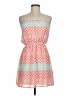 Emerald Sundae 100% Polyester Chevron-herringbone Orange Casual Dress Size M - photo 1