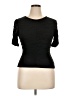 On Twelfth 100% Polyester Black Short Sleeve Top Size XL - photo 1