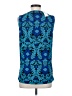 Roz & Ali 100% Polyester Blue Sleeveless Blouse Size S - photo 2