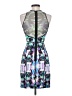 Milly Graphic Teal Cocktail Dress Size 0 - photo 2