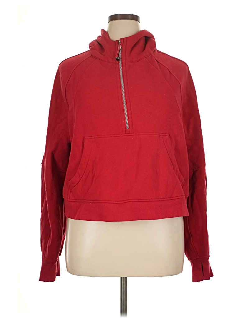 Pre-owned Lululemon Athletica Zip Up Hoodie In Red