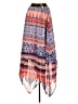 Bebe 100% Polyester Paisley Orange Casual Skirt Size XS - photo 2