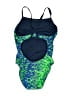 Speedo Graphic Blue One Piece Swimsuit Size XS (30) - photo 2