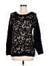 Joseph A. Animal Print Black Pullover Sweater Size M - photo 1