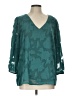 Daniel Rainn 100% Polyester Teal 3/4 Sleeve Blouse Size L - photo 1