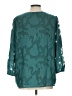 Daniel Rainn 100% Polyester Teal 3/4 Sleeve Blouse Size L - photo 2