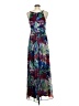 Sangria Print Blue Cocktail Dress Size 8 - photo 2
