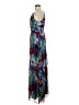 Sangria Print Blue Cocktail Dress Size 8 - photo 5