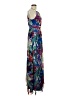 Sangria Print Blue Cocktail Dress Size 8 - photo 4