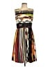 Ellen Tracy 100% Polyester Graphic Brown Cocktail Dress Size 10 - photo 1