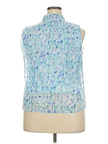 Aqua Sleeveless Blouse (view 2)