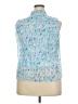 Aqua 100% Polyurethane Blue Sleeveless Blouse Size XXL - photo 2