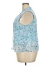 Aqua 100% Polyurethane Blue Sleeveless Blouse Size XXL - photo 5