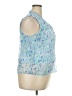 Aqua 100% Polyurethane Blue Sleeveless Blouse Size XXL - photo 4