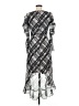 Taylor 100% Polyester Argyle Checkered-gingham Gray Casual Dress Size 8 - photo 2