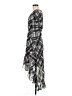 Taylor 100% Polyester Argyle Checkered-gingham Gray Casual Dress Size 8 - photo 5