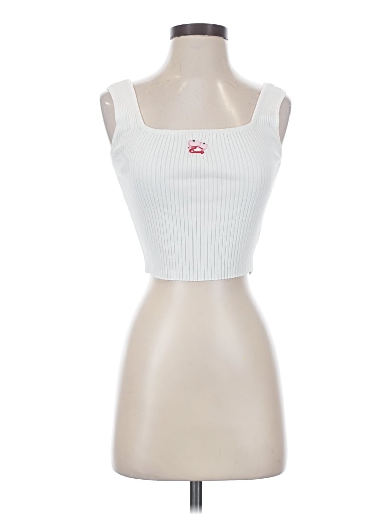 Pre-owned Cider Sleeveless Top Ivory Sweetheart Neckline Tops