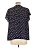 Halogen 100% Polyester Black Short Sleeve Blouse Size L - photo 2