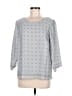 Paraphrase 100% Polyester Gray 3/4 Sleeve Blouse Size M - photo 1