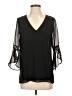 Calvin Klein 100% Polyester Black 3/4 Sleeve Blouse Size S - photo 1