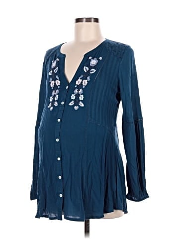 Flutter & Kick Long Sleeve Blouse (view 1)