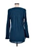 Flutter & Kick 100% Cotton Blue Long Sleeve Blouse Size Med Maternity - photo 2