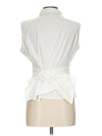 Petite Sophisticate Sleeveless Button-Down Shirt (view 2)
