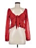 Le Lis 100% Polyester Red Long Sleeve Blouse Size M - photo 1