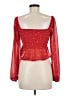 Le Lis 100% Polyester Red Long Sleeve Blouse Size M - photo 2