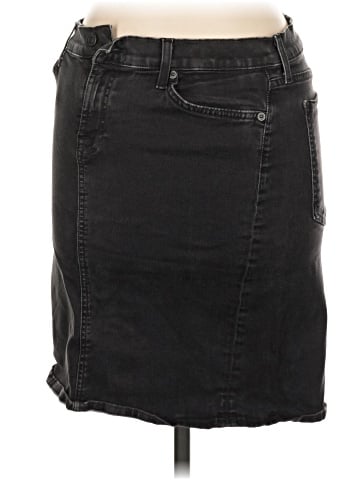 7 For All Mankind Denim Skirt (view 2)