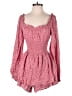 Hollister 100% Viscose Hearts Red Romper Size S - photo 1