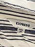 Express 100% Rayon Stripes Ivory Long Sleeve Blouse Size XS - photo 7
