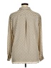 Pleione 100% Polyester Print Tan Ivory Long Sleeve Blouse Size XL - photo 2