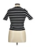 Happily Grey 100% Polyester Stripes Black Short Sleeve Turtleneck Size XL - photo 2