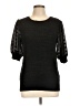 Mine 100% Acrylic Black Short Sleeve Top Size L - photo 1