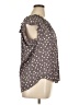 LC Lauren Conrad 100% Polyester Polka Dots Brown Short Sleeve Blouse Size XL - photo 4