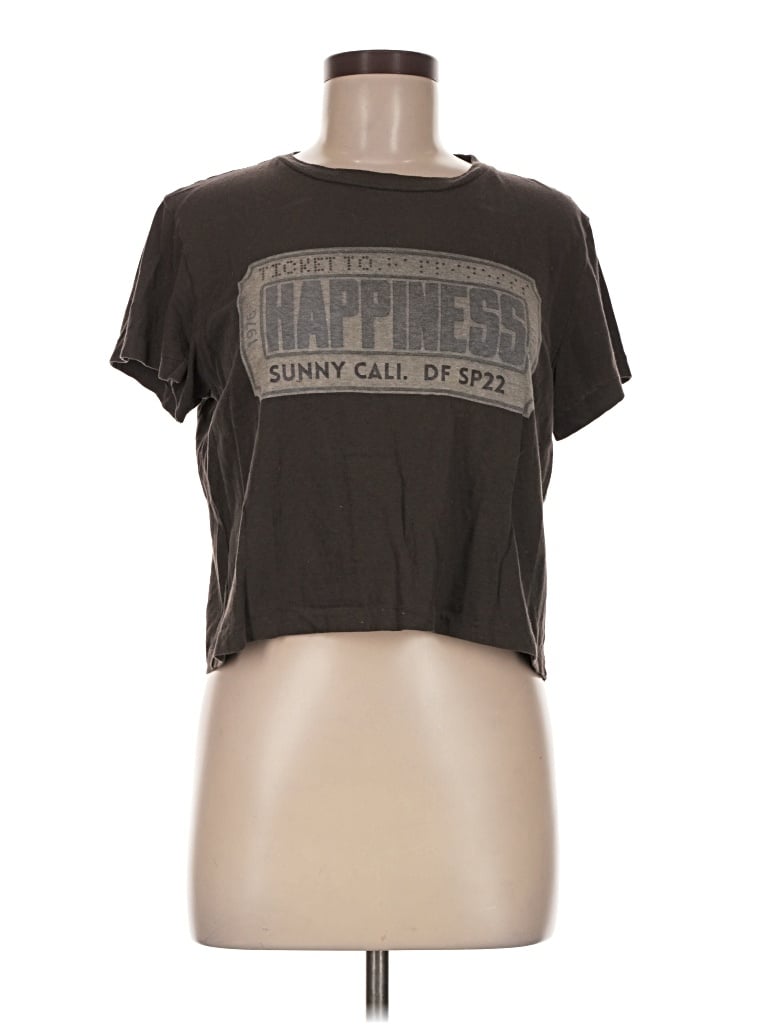 Pre-owned Denim Forum Short Sleeve T-shirt In Brown