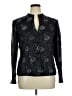 Anne Klein Print Black Blazer Size 14 - photo 1