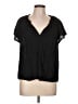 Gap Black Short Sleeve Blouse Size L - photo 1