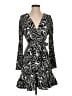 Milly 100% Polyester Print Black Cocktail Dress Size 4 - photo 1