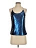 Anna-kaci 100% Polyester Blue Sleeveless Top Size S - photo 1
