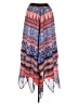 Bebe 100% Polyester Paisley Orange Blue Casual Skirt Size M - photo 2