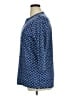 L.L.Bean 100% Cotton Blue 3/4 Sleeve Blouse Size XL - photo 5