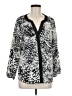 Calvin Klein 100% Polyester Animal Print Ivory Long Sleeve Blouse Size M - photo 1